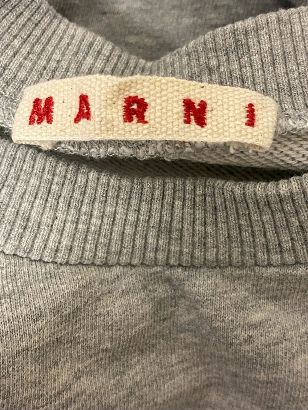 Marni Girls' Light Gray Ruffle Sleeveless Sweatshirt Dress